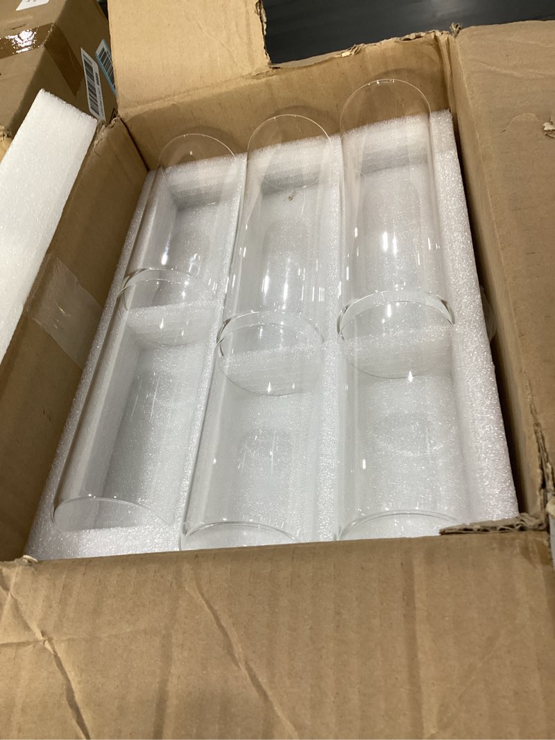 Condition photo showing New/Like New for Sawysine 18 Pcs Glass Cylinder Vases 2.5''/2.95''/3.9'' Diameter Clear Flowers Vase Hurricane Floating Candles Holders for Table Centerpieces (2.5 x 5 in,2.5 x 6 in,2.5 x 8 in) 18 2.5 x 5 In, 2.5 x 6 In, 2.5 x 8 in