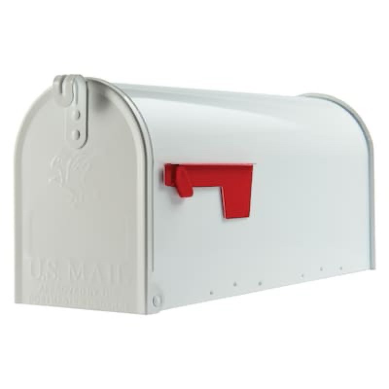 architectural mailboxes elite metal standard mailbox white