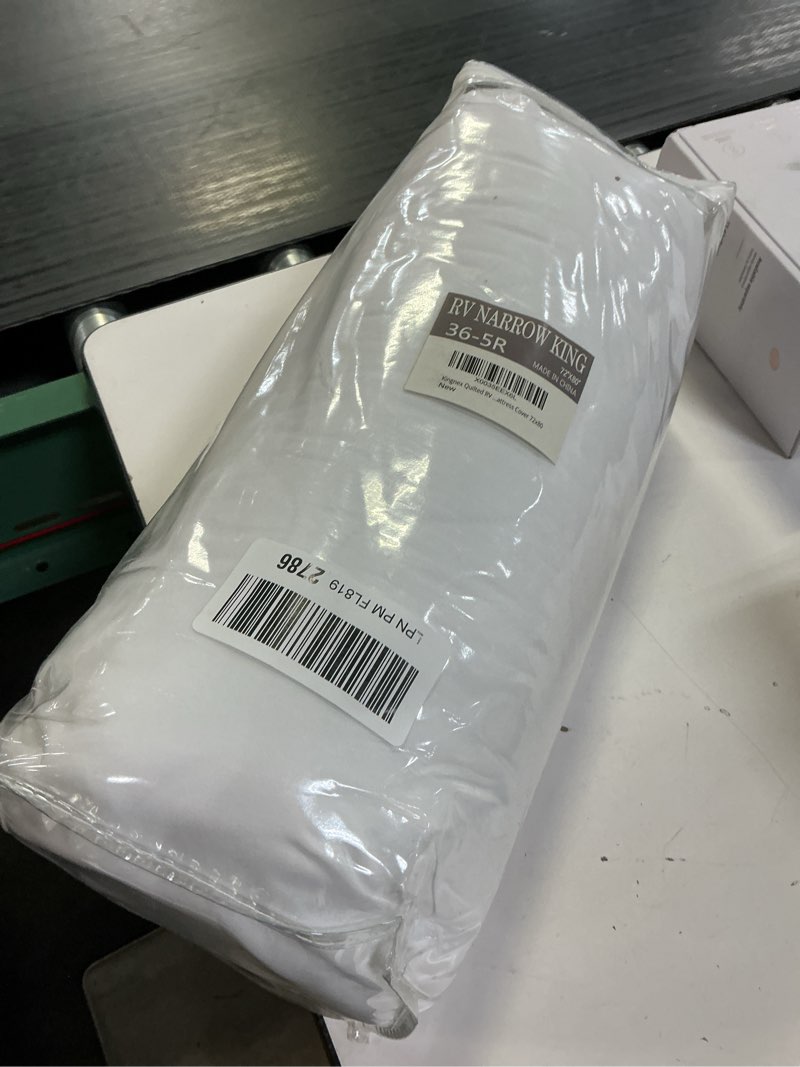 Condition photo showing Good Condition for quilted waterproof rv king mattress protector for 72 x 80 or 70x80 narrow king bed with stretchy skirt soft brushed surface matress pad topper cover rv narrow king (72x80)