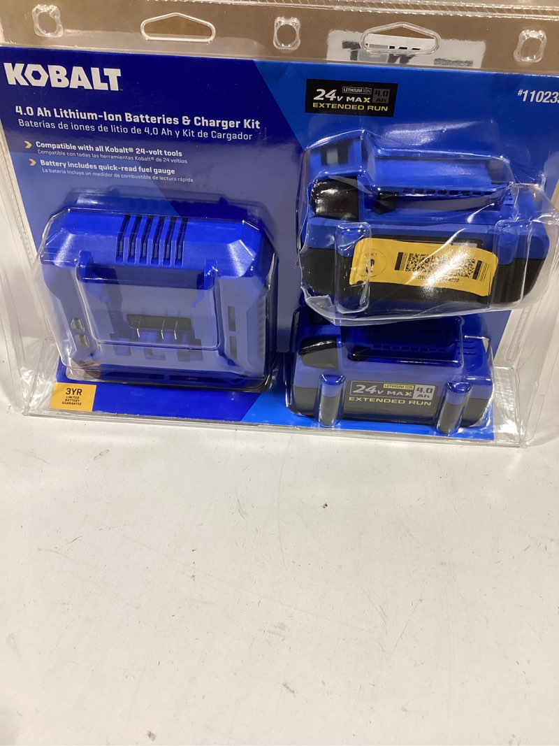 Condition photo showing Good Condition for kobalt 24-v 2-pack lithium-ion battery and charger (4 ah)