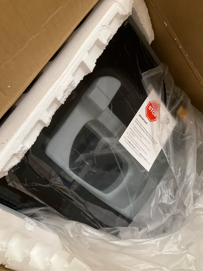 Condition photo showing As Is for comfee’ washing machine 2.4 cu.ft led portable washing machine and washer lavadora portátil compact laundry, 8 models, environmentally friendly, child lock for rv, dorm, apartment magnetic gray