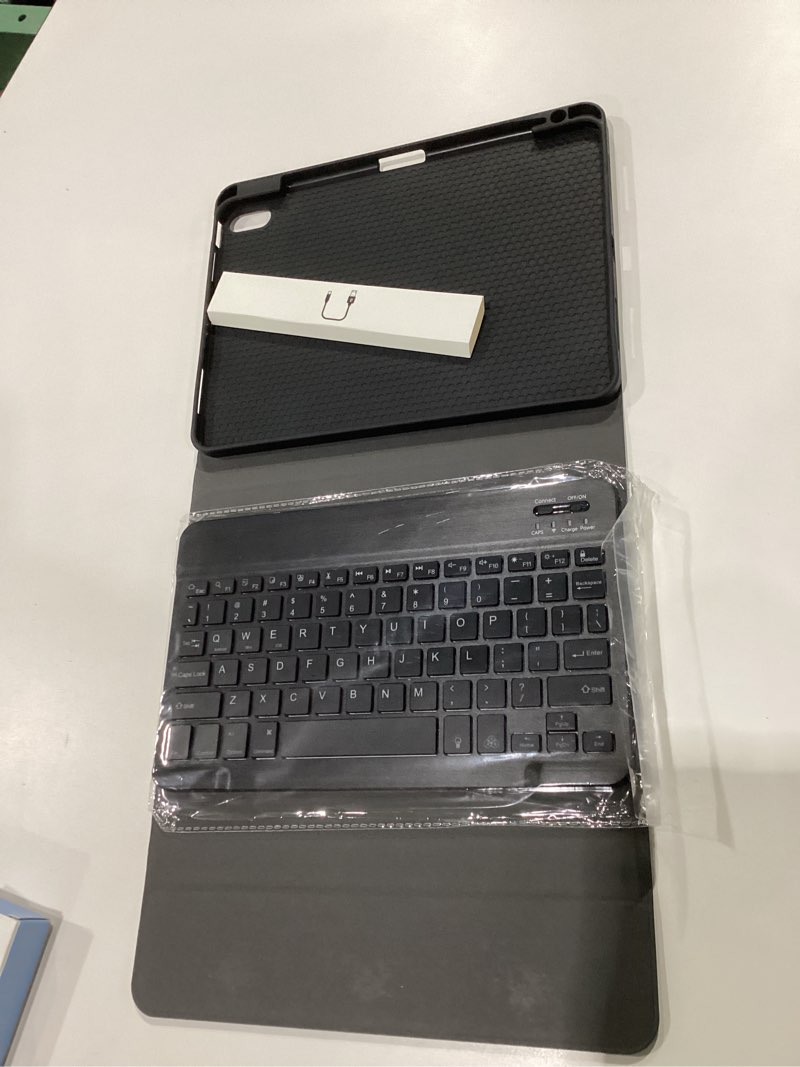 Condition photo showing New/Like New for harvopu compatible for ipad air 11-inch/ 10.9" air 5th 4th generation case with keyboard - backlit detachable, folio cover with pencil holder for ipad air 11 inch m3/m2, air 5 2022/ air 4 (black)