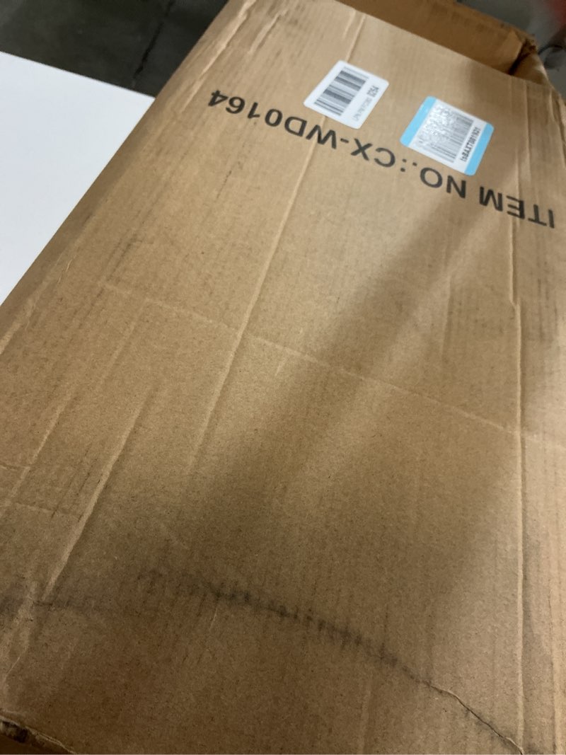 Condition photo showing Good Condition for Large Farmhouse Wooden Decorative Lantern Set of 2, Rustic Distressed Brown Burnt Wood Floor Candle Lanterns, Indoor/Outdoor Hanging Lanterns for Home Decor (No Glass) Burnt Brown