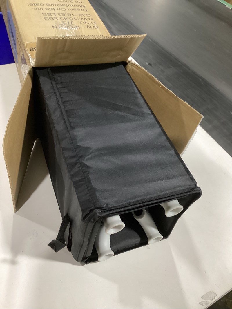 Condition photo showing As Is for Dream On Me Zodiak Portable Playard in Black, Lightweight, Packable and Easy Setup Baby Playard, Breathable Mesh Sides and Soft Fabric - Comes with a Removable Padded Mat