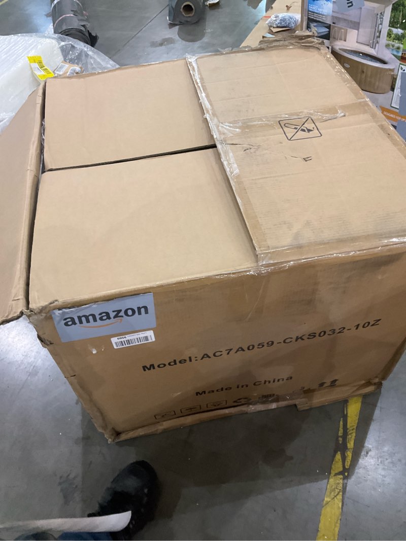 Condition photo showing As Is for Swivel Accent Chair Set of 2,Upholstered Barrel Chair with Curves Camel Back Design,Modern Arm Chair with Wooden Base for Living Room Bedroom Reading Waitingroom,Terracotta Terracotta Set of 2