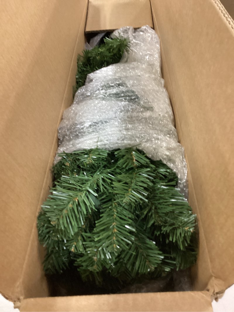 Condition photo showing Good Condition for national tree company 4 ft pre-lit grande canadian fir mini artificial christmas tree, 100 clear lights, 230 tips, includes stand, green 4ft 100 clear lights