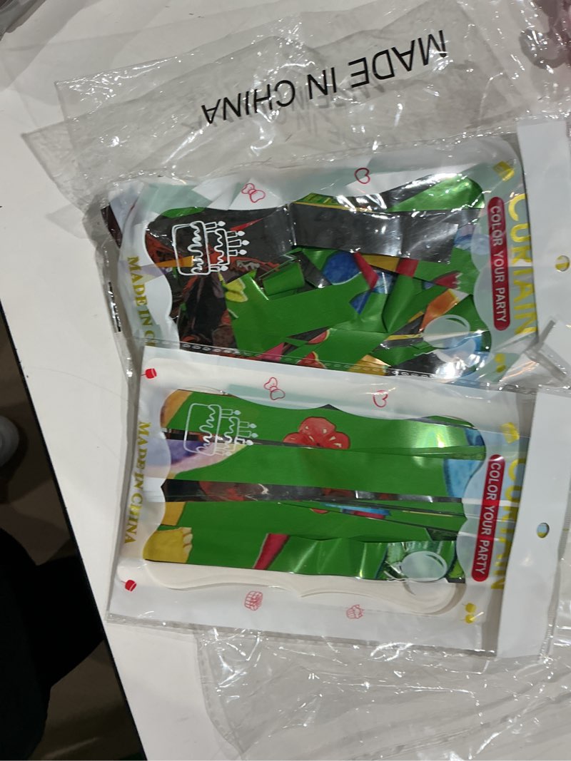 Condition photo showing Good Condition for dinosaur birthday decorations 2 pack party supplies foil fringe curtains green plastic baby shower p