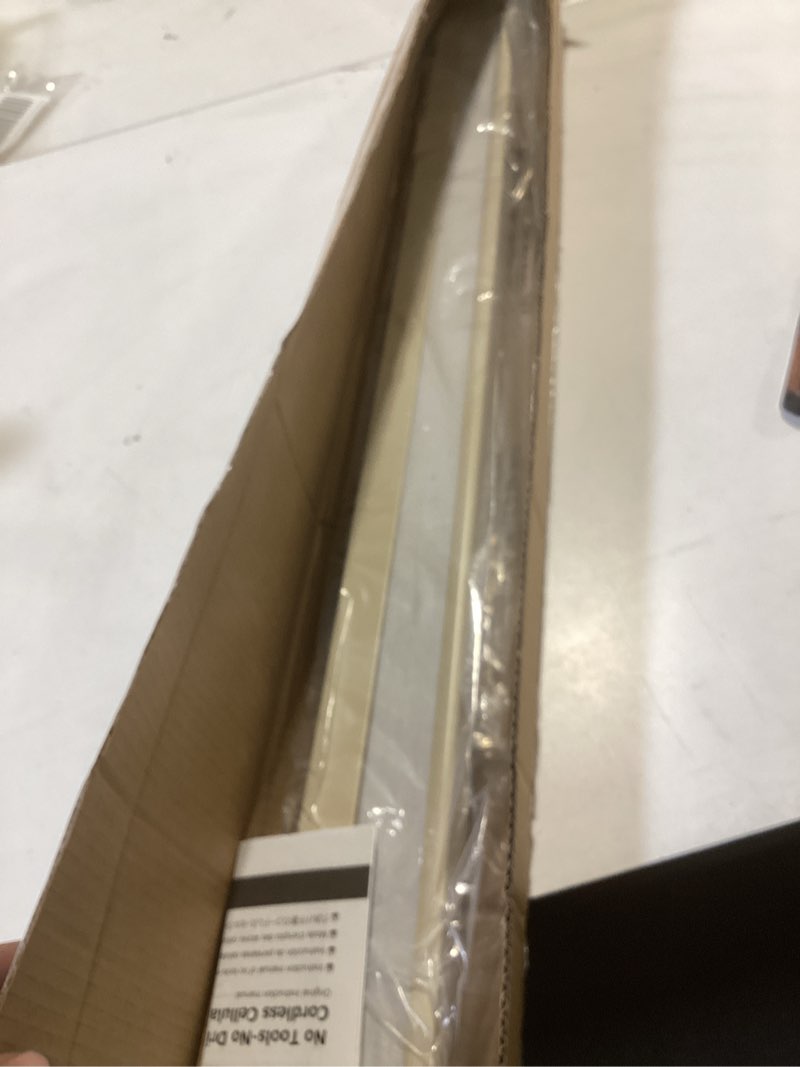 Condition photo showing Good Condition for lazblinds cordless cellular shades, no tools no drill blackout honeycomb shades pleated blinds for windows, 39'' w x 48'' h, soft cream blackout-soft cream 39'' w × 48'' h