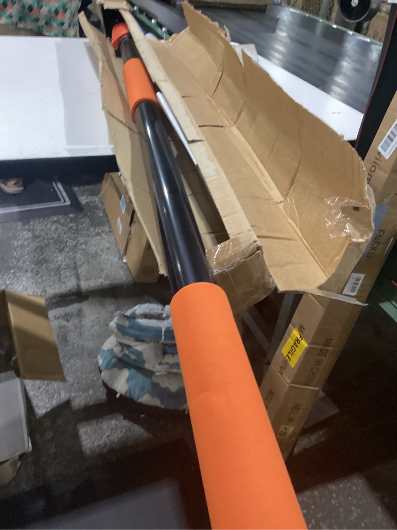 Condition photo showing Good Condition for 5-24ft long telescopic extension pole with utility hook, ladderless christmas light pole hanger tool installing and hanging string lights/birdfeeders, cleaning high places, lightweight and sturdy