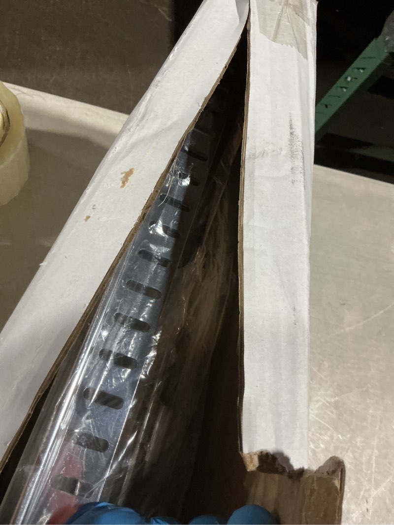 Condition photo showing Good Condition for holdn’ storage pull out trash can under cabinet - trash can not included - dedicated space for disposable trash bags, requires a 11” cabinet opening, adjustable, heavy duty, anti rust chrome finish 8 gal / 8.5"w