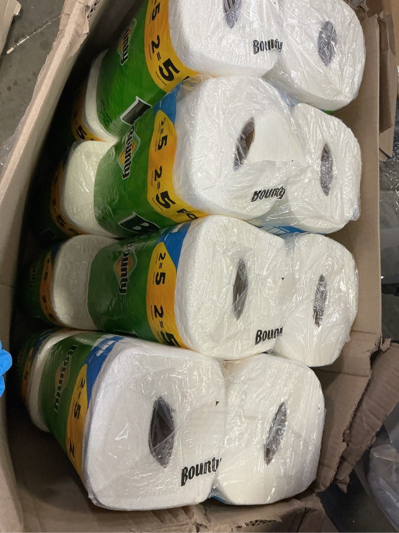 Condition photo showing Good Condition for Bounty Paper Towels Quick Size, White, 16 Family Rolls = 40 Regular Rolls Family 16 Rolls (107 Sheets each)