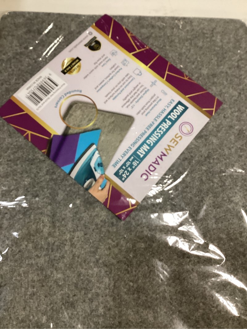 Condition photo showing New/Like New for Wool Pressing Mat Large Set 18 x 24” Plus 10 x 10" Portable Size - Thick Quilters Ironing Pad for Embroidery and Patchwork - Professional Supplies, Notions, and Accessories, for Sewing Quilts