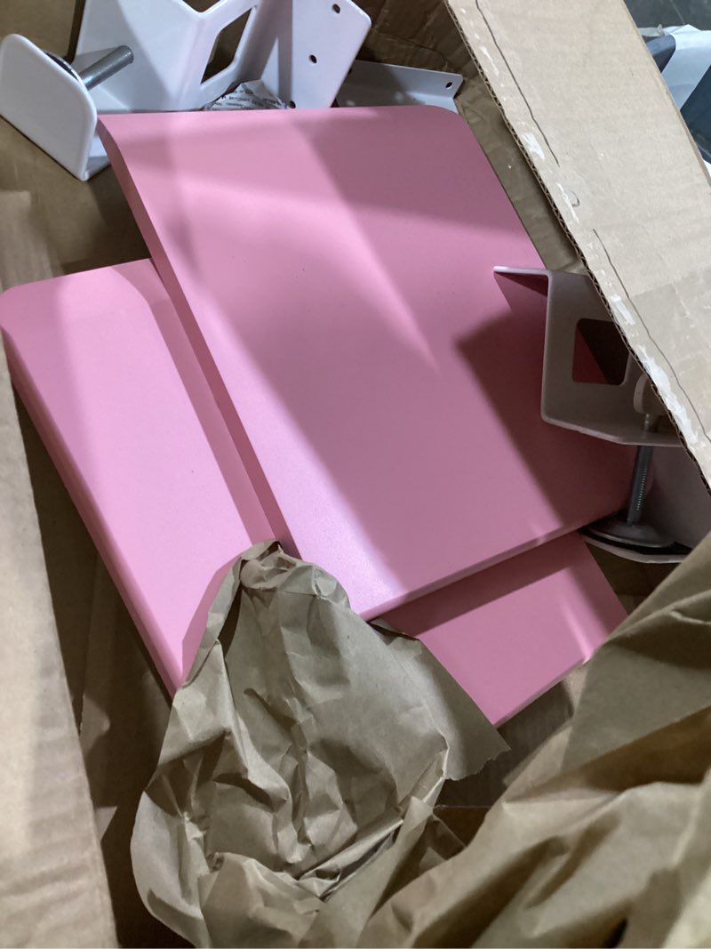 Condition photo showing Good Condition for bontec kmt01-pj under desk keyboard tray, pull-out keyboard & mouse platform with c-clamp, 20 x 11.8 in space-saving ergonomic slide-out drawer, pink 20" x 11.8" pink