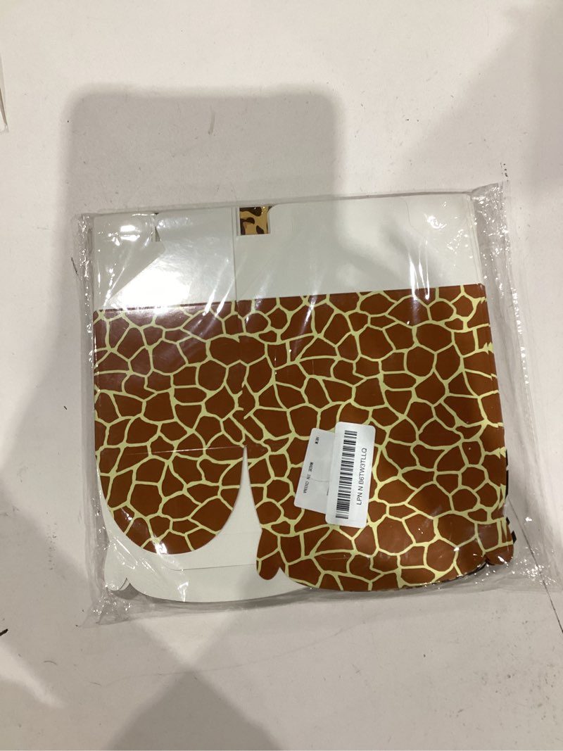 Condition photo showing As Is for CIEOVO 24 Pack Jungle Safari Animal Party Favor Treat Boxes, Zoo Animal Print Party Goodie Candy Treat Present Boxes Recycled Party Favor Boxes for Jungle Safari Theme Party Supplies Decoration