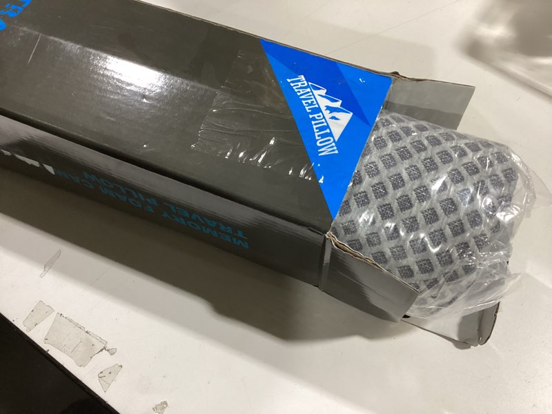 Condition photo showing As Is for Travel Pillow Memory Foam Pillows, Camping Pillow-Compressible Medium Firm, Breathable Cover, Ideal Backpacking Hiking, Bed Pillows, Airplane and Car (Light Grey, S) Light Grey S-15.7*9.8in