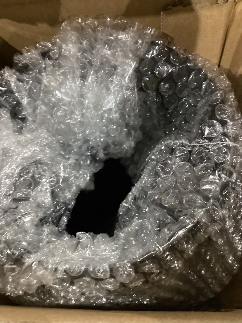Condition photo showing As Is for richeer adjustable 3-3.5 inch inlet exhaust tip, 5" outlet 12" overall length stainless steel exhaust tip black powder coated finish, for vehicles with 3-3.5" o.d. exhaust tailpipe inlet:3-3.5", outlet:5", length:12" black powder coated