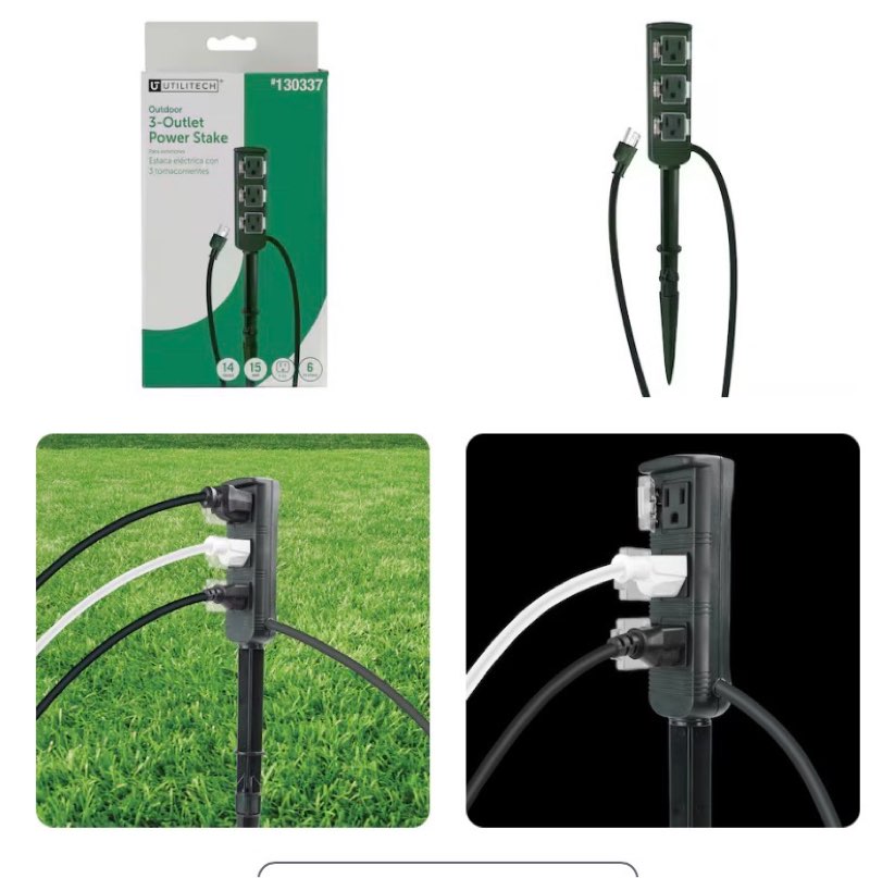 Condition photo showing As Is for Utilitech 6-ft 14 / 3 Medium Duty 3 Prong Green Outdoor Extension Power Cord