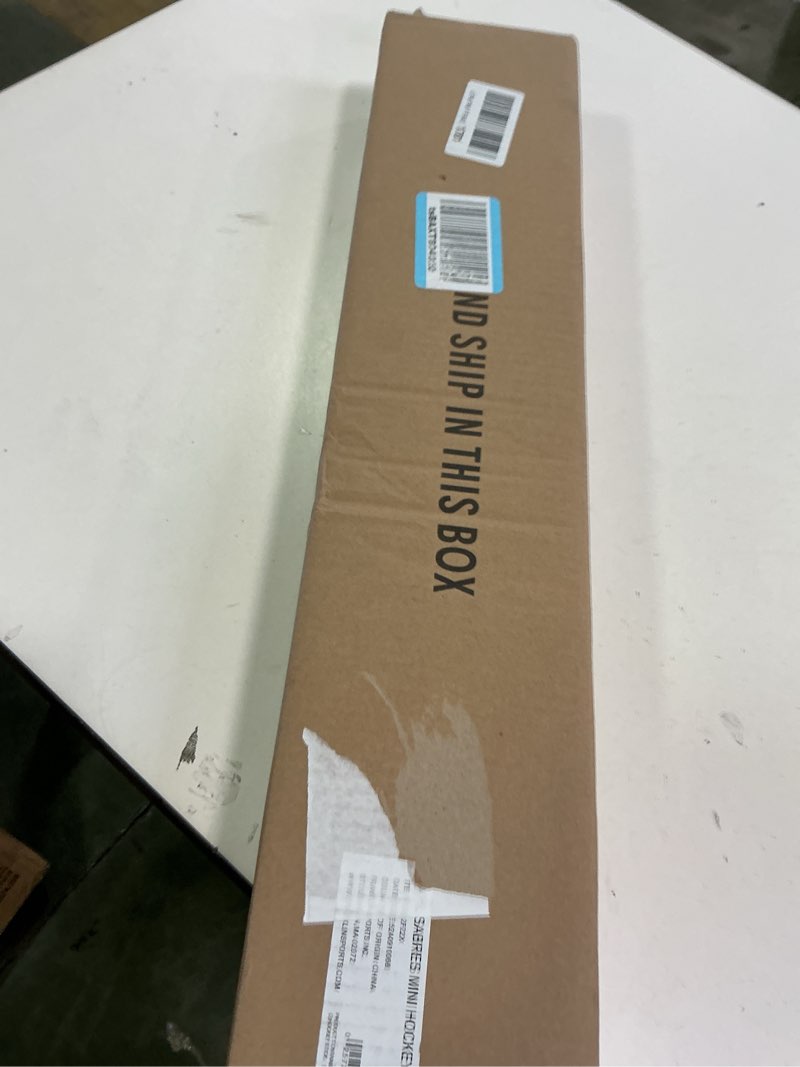 Condition photo showing New/Like New for Franklin Sports NHL Mini Hockey Set - Kids Indoor Knee Hockey Goal, Ball, + 2 Stick Combo - Youth Team Indoor Toy Set - Official - Ages 3+ Buffalo Sabres