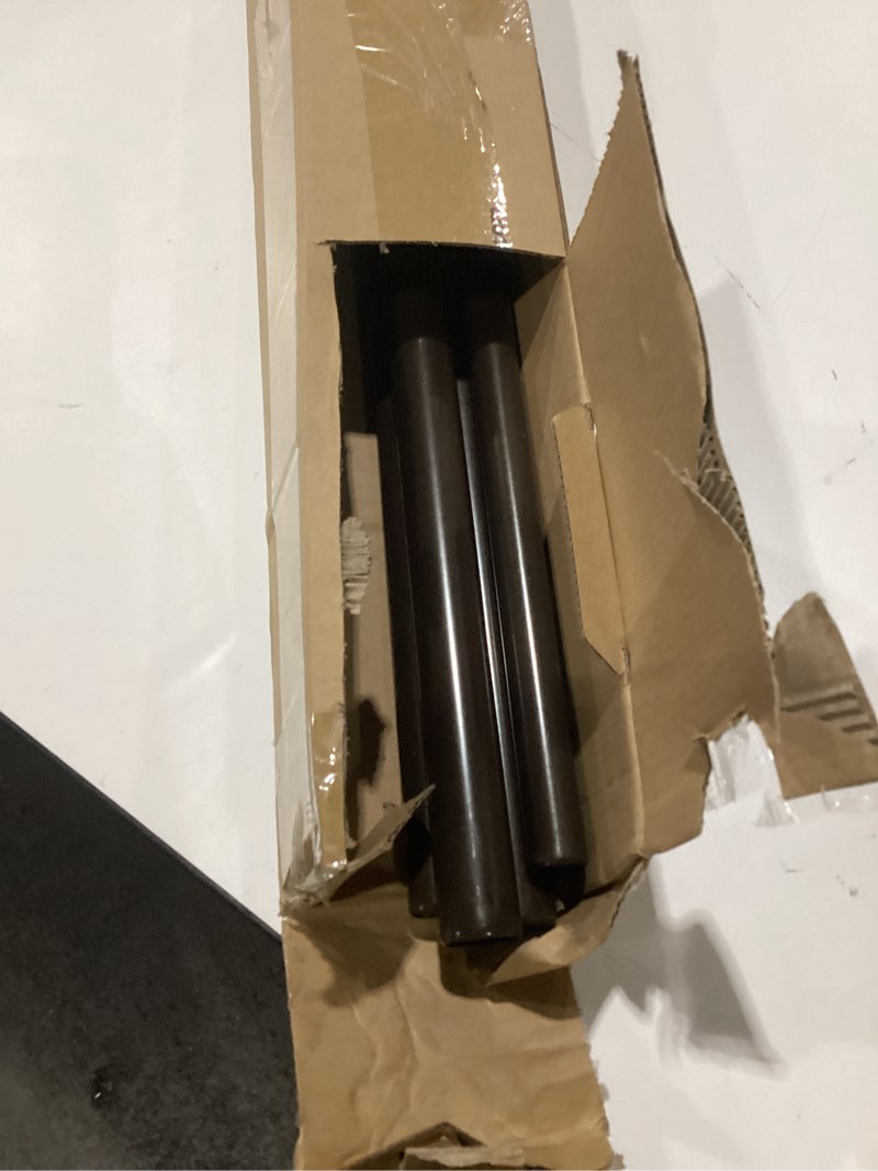 Condition photo showing As Is for tonial1 inch double curtain rods 72 to 144 inch (6 to 12 ft), heavy duty decorative drapery rod for windows 69 to 140 inch (5.75 to 11.7 ft) with classic cap finial, bronze bronze 72-144"
