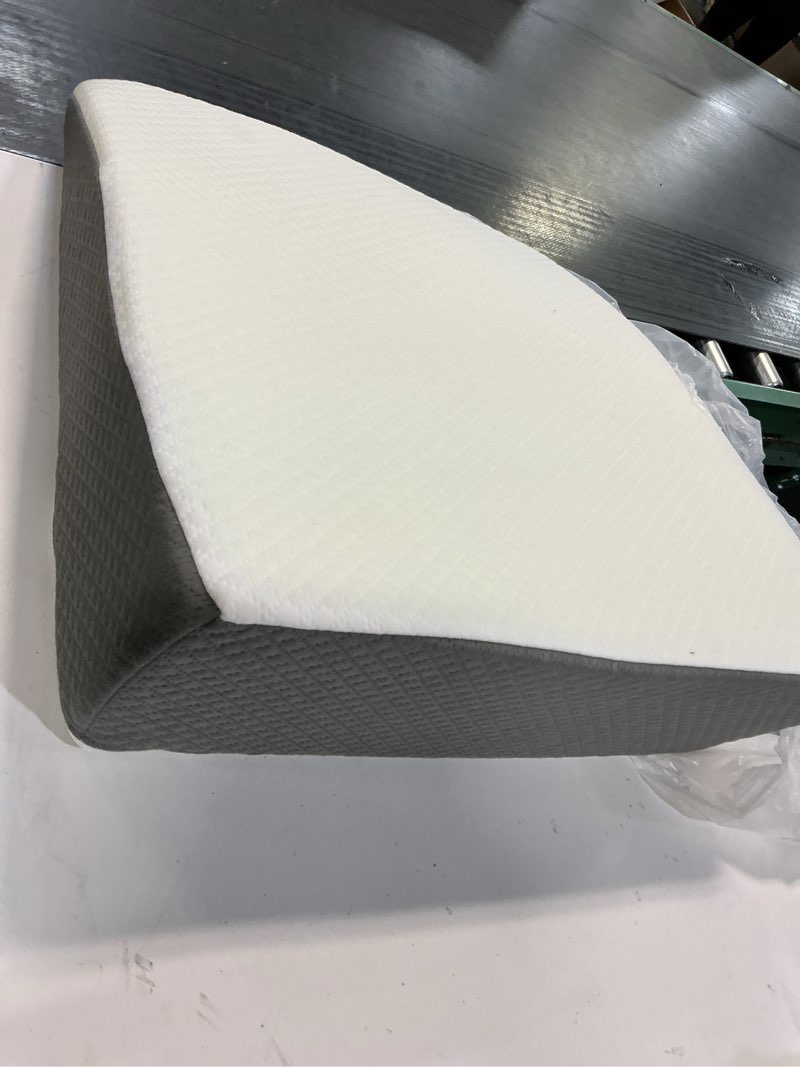 Condition photo showing As Is for kolbs extra wide bed wedge pillow | super large, memory foam top and jacquard cover | for sleeping acid reflux gerd (7.5 inch height (31 x 33 x 7.5)) extra wide 7.5" height (31 x 33 x 7.5)