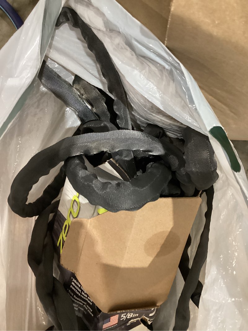 Condition photo showing As Is for zero-g teknor apex 5/8-in x 50-ft premium kink free woven gray hose