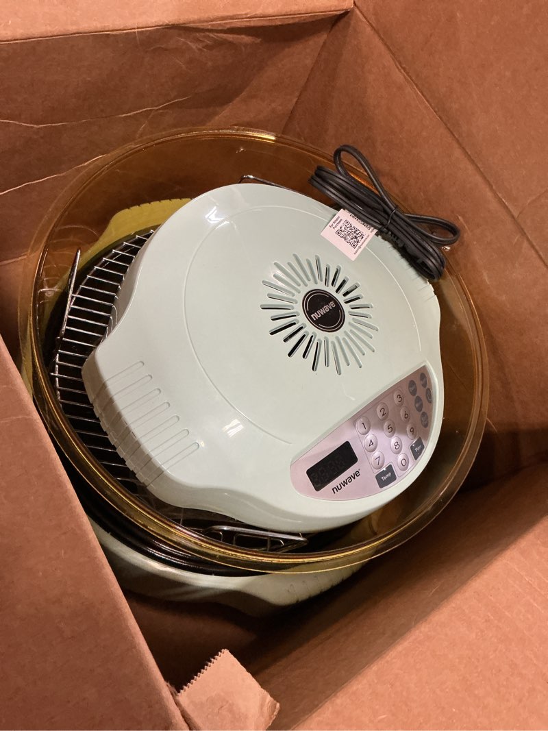 Condition photo showing Good Condition for Nuwave Oven Pro Plus Air Fryer, Infra-Red Countertop, 2025 Advanced Convection, No Defrosting or Preheating, Cook Fresh or Frozen, Durable Power Dome, 100 Presets & 50 Memory, PFAS Free, Mint Green