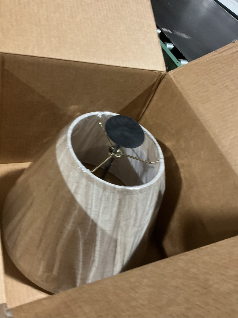 Condition photo showing Good Condition for Aspen Creative 32291 Transitional Hardback Empire Shaped Spider Construction Lamp Shade, Flaxen, 14" wide (7" x 14" x 11")