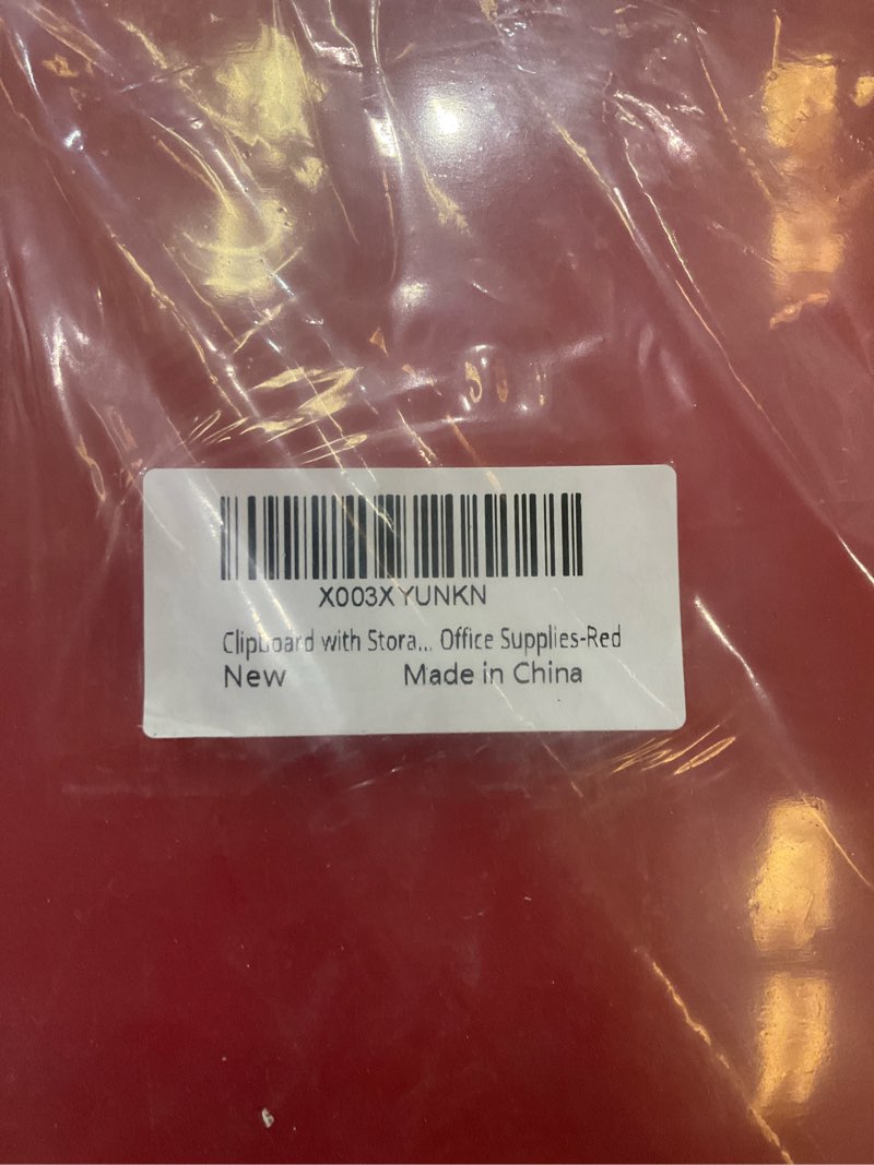 Condition photo showing New/Like New for Clipboard with storage, red