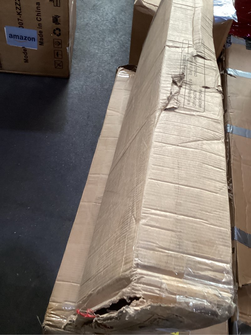 Condition photo showing As Is for Tribesigns Farmhouse Console Table, 47 Inches Entryway Console Table with Storage, Industrial Hallway Accent Table for Living Room, Entrance Rustic Brown