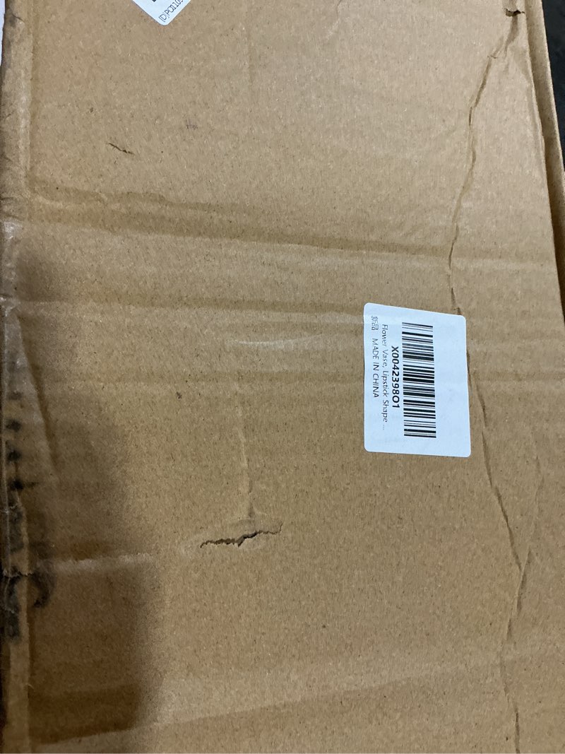 Condition photo showing Good Condition for flower vase, lipstick shape vase wearproof for home (gold)