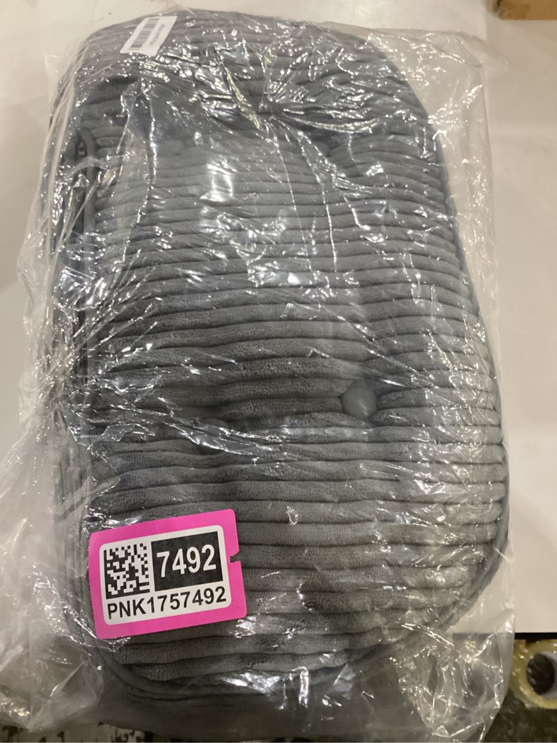 Condition photo showing Good Condition for higogogo lumbar support pillow for recliner chair/accent chair/couch/office chair, tufted corduroy back support cushion for elderly, recliner cushions for back rest, pain relief, reading, dark grey dark grey large
