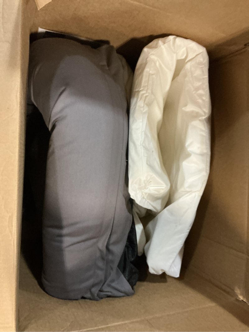 Condition photo showing New/Like New for petfusion ultimate dog bed, orthopedic memory foam, multiple sizes and colors, medium firmness pillow, waterproof liner, ykk zippers, breathable 35% cotton cover x-large (44x34") slate grey