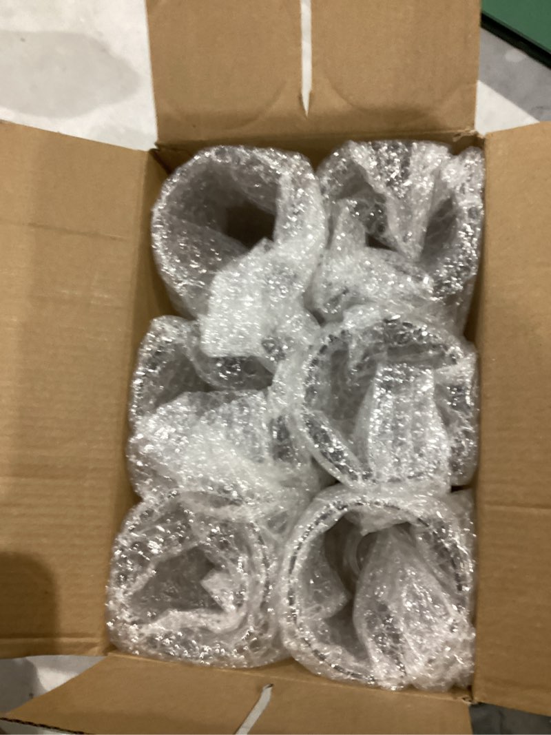 Condition photo showing New/Like New for Patelai Set of 12 Clear Glasses 10.5 oz Water Goblet Glass Stemmed Water Glasses for Juice Wine Beer Tea Milk Cold Beverages Drinks Dishwasher Safe 12 10.5 oz