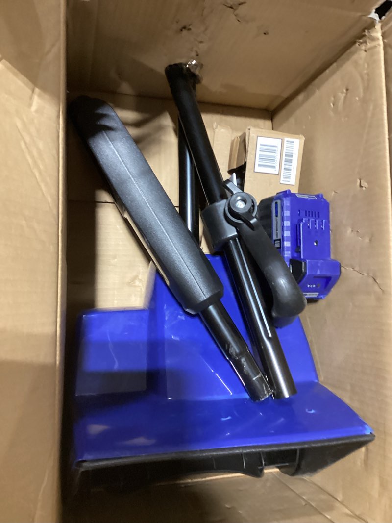 Condition photo showing As Is for Westinghouse WSnow11S 24V Cordless Snow Shovel 11 Inch Kit, 24V 4Ah Battery, Fast Charger, Electric Snow Shovel with 20ft Throwing Distance, Plows 75lbs/min, Compatible with Snow Joe Batteries 11 Inch with Battery/Charger