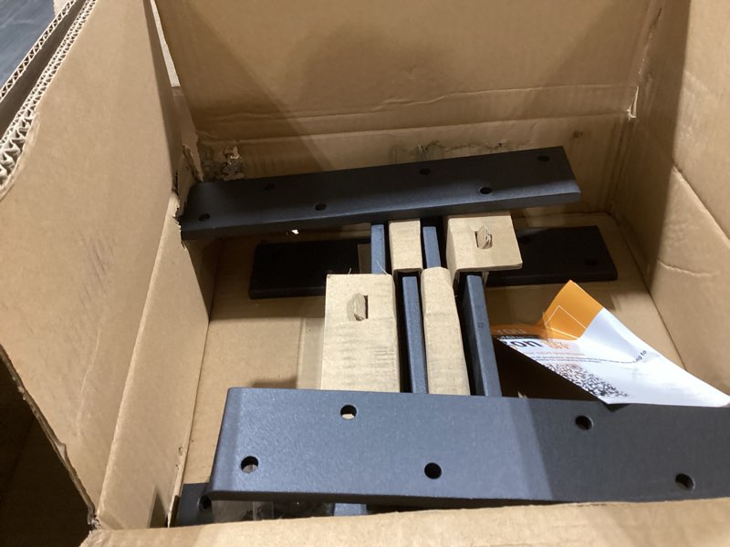 Condition photo showing Good Condition for 3/8" Thick Heavy-Duty Floating Shower Bench Brackets - 12" L x 2.5" W Wall Mount Bracket, Free Hanging T Shelf Support Brackets for Vanity, Granite Countertops, Dishwashers,Bench Seats (4-Pack) 12inch 4pack