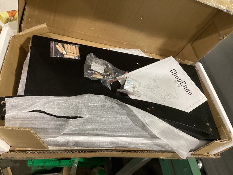 Condition photo showing Good Condition for ChooChoo End Side Table, Modern End Table with Storage Shelf, X-Design Side Table Living Room (Black) Black 1