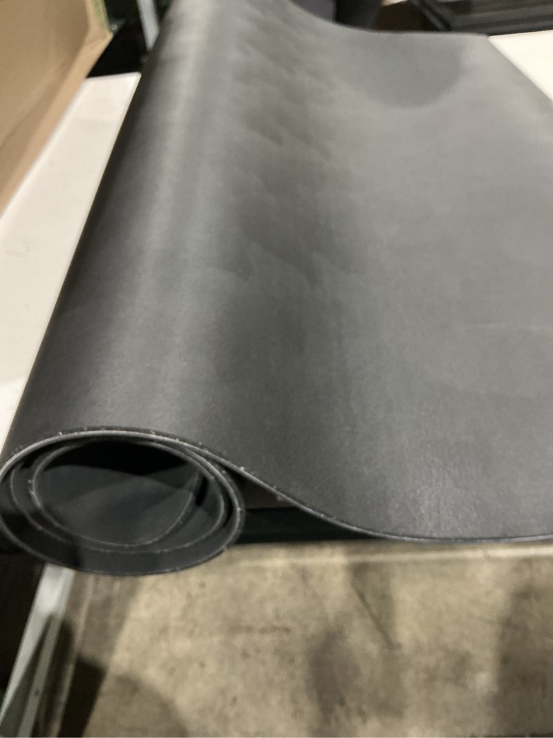 Condition photo showing As Is for calfskin soft faux leather fabric black fake leather fabric upholstery vinyl for sofa chairs car seats crafts