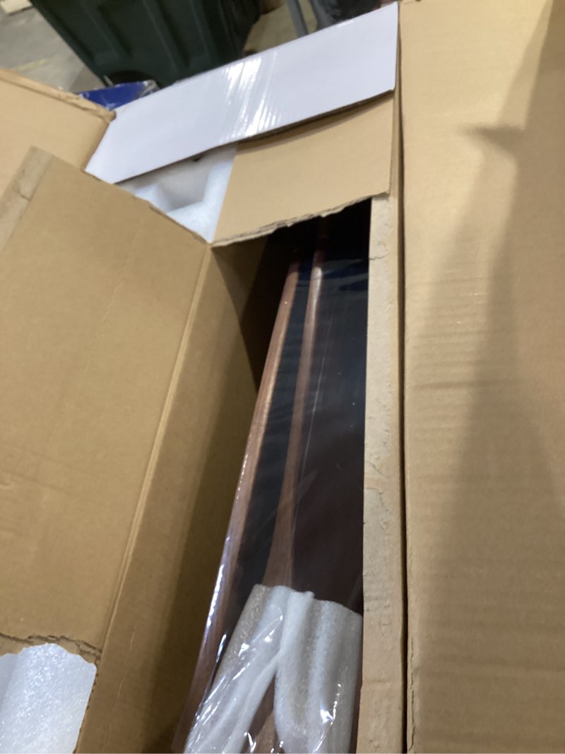 Condition photo showing Good Condition for 60" wood ceiling fan no light, smart ceiling fans without lights with alexa google app, indoor outdoor ceiling fan no light for bedroom porch modern propeller 3 blade high cfm motor,red walnut red walnut 60 inch