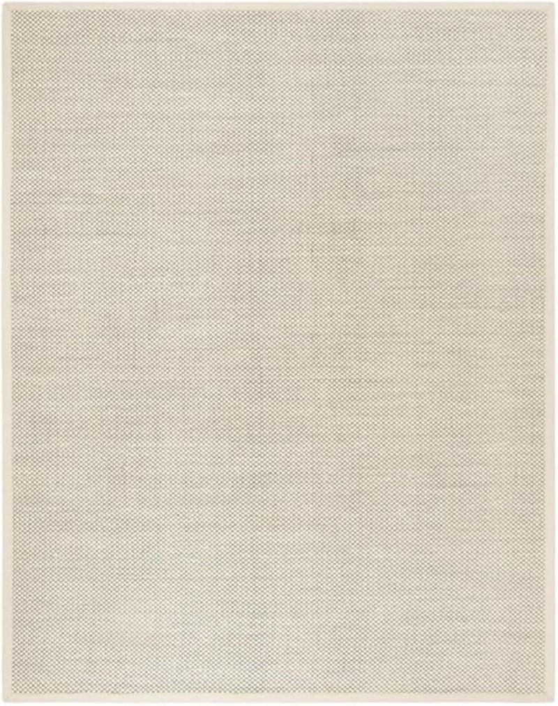 safavieh natural fiber collection area rug - 10' x 14', black & ivory, border sisal design, easy care, ideal for high traffic areas in living room, bedroom (nf150b)