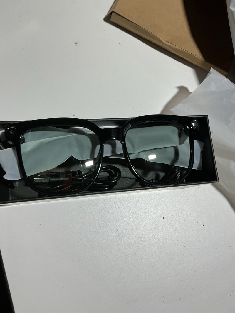 Condition photo showing Good Condition for Dormiro Smart Glasses with Camera,4K with Audio Bluetooth Camera Glasses for Men Women 8MP 32G HD Hidden Video Recording Support Live Feed,Ai Voice Control,150+ Language Translate, Chart GPT, WiFi Black Glasses Frame