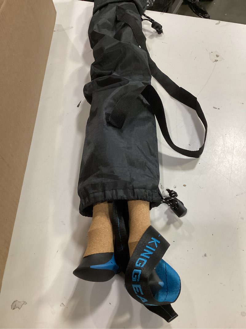 Condition photo showing Good Condition for kinggear tpc 100% carbon fiber hiking poles, telescopic retractable nordic trekking poles, ultra lightweight nordic walking stick, metal flip locks, cork and extended eva handle ultramarine