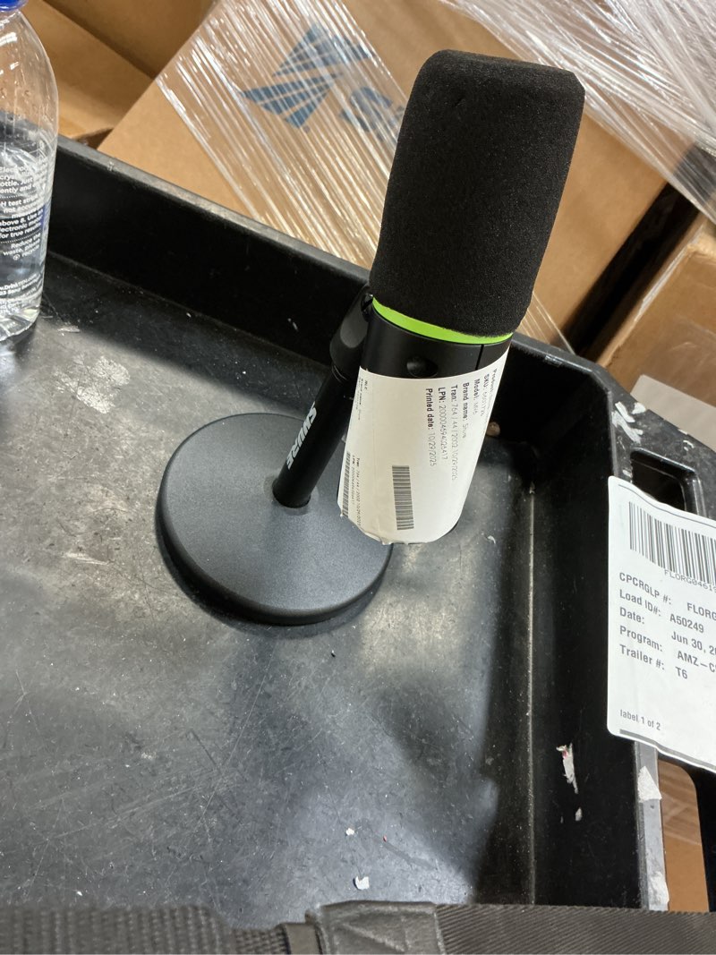 Condition photo showing As Is for shure mv6 usb gaming microphone for streaming, podcasting & recording - dynamic usb-c mic with voice isolation, auto level mode, dsp audio control & headphone monitoring, black
