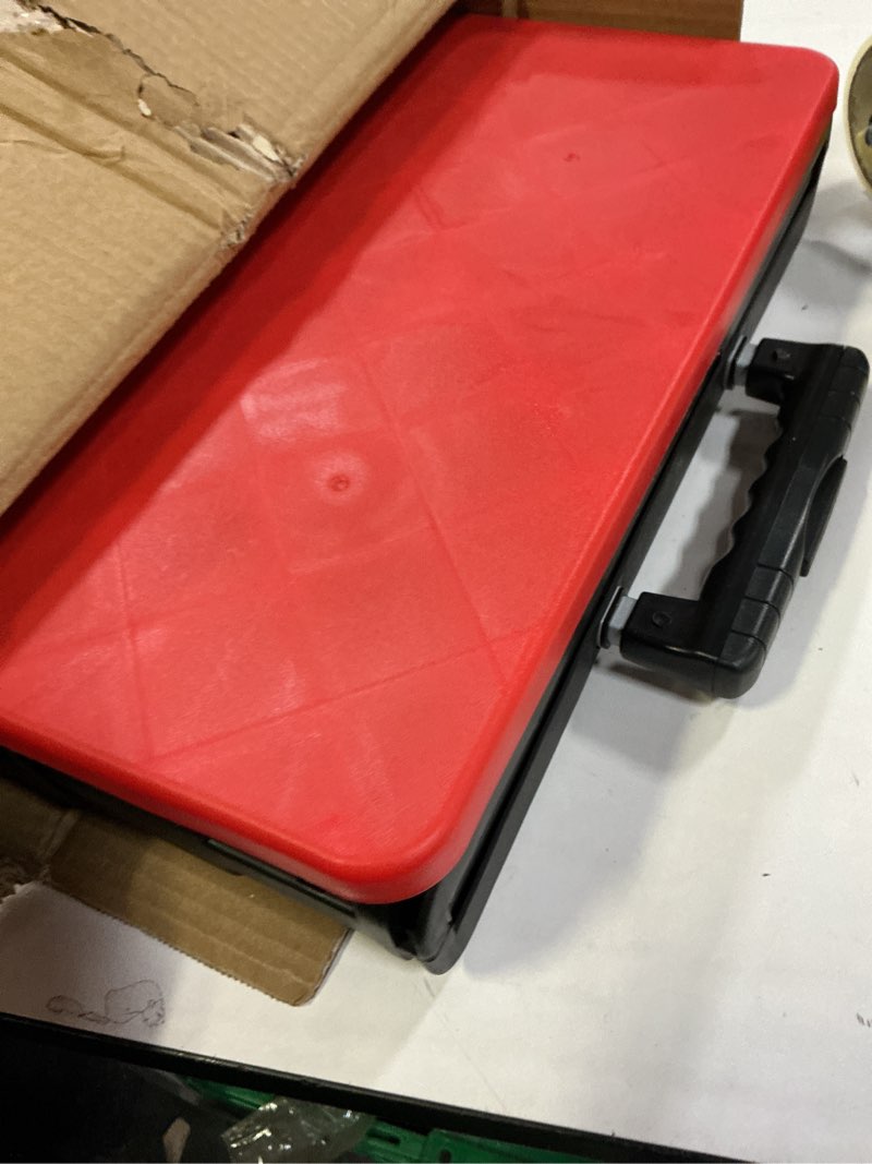 Condition photo showing As Is for MaxWorks 50830 Collapsible Black Rolling Folding Dolly Cart for Teachers - Multi-Functional Teacher Dolly with Extra Storage, Durable Wheels, and Easy-to-Fold Design for Classroom, Office, Shopping