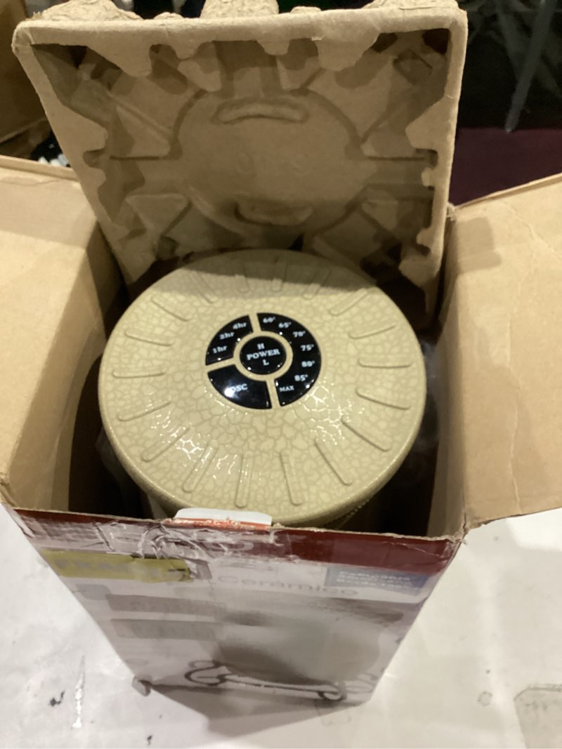 Condition photo showing As Is for Lasko Oscillating Designer Ceramic Tower Space Heater for Home with Adjustable Thermostat, Timer and Remote Control, 16 Inches, 1500W, 6435 Beige Heater