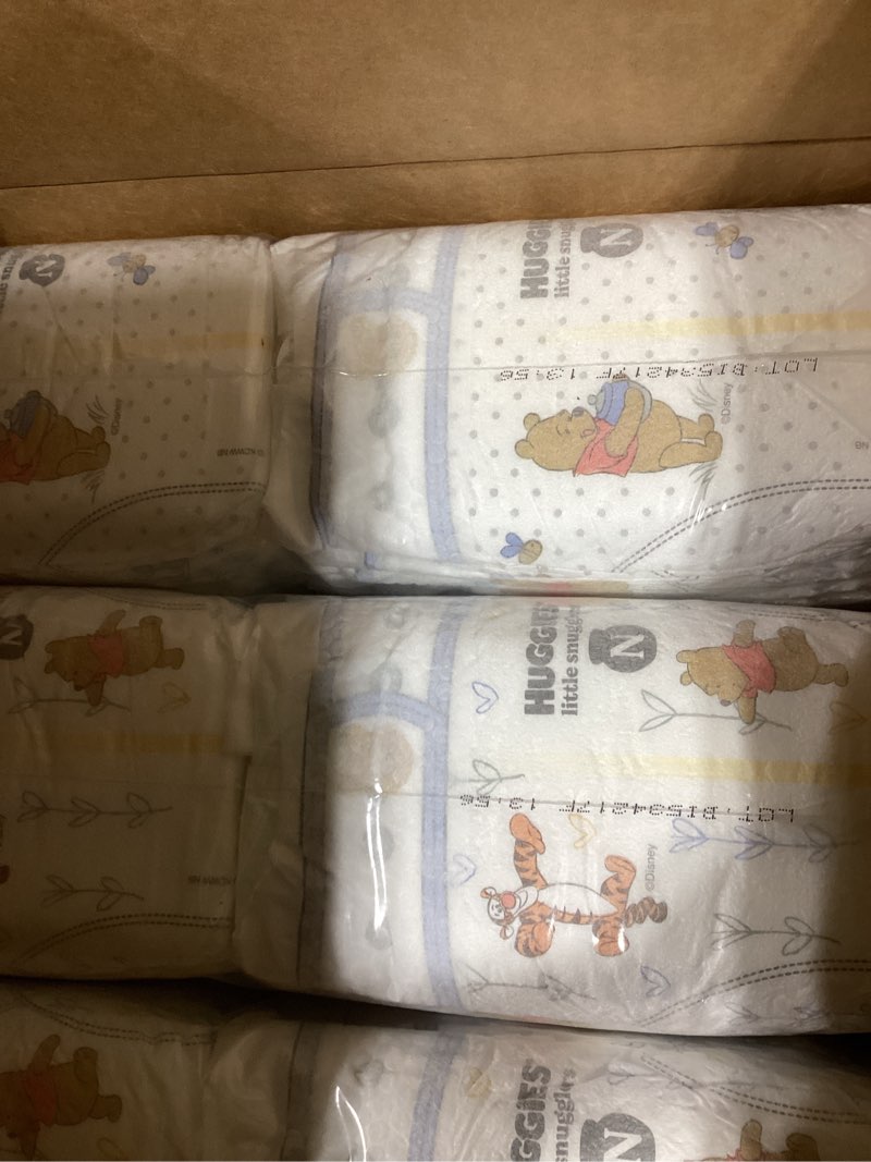 Condition photo showing Good Condition for Huggies Size Newborn Diapers, Little Snugglers Baby Diapers, Size Newborn (up to 10 lbs), 144 Count, Packaging May Vary