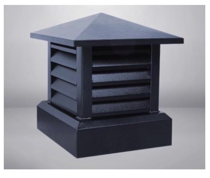 DHDHSHB Chimney Cap, 10x10 in Fireplace Square Roof Cap Fireplace Chimney Caps Aluminum Alloy Rain B