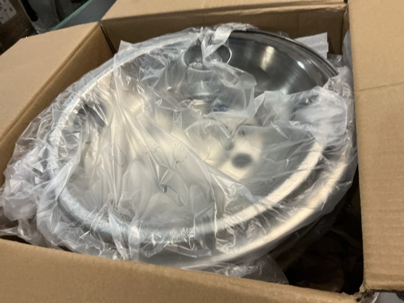 Condition photo showing Good Condition for 16" 8 lug wheel simulators, 304 stainless steel, fit for 1974-2000 chevy gmc3500; 1974-1998 ford f350; 2008-2021 (17 not fit) e350/e450 van; 1974-1999 dodge ram3500 16in