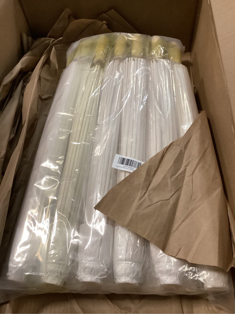 Condition photo showing Good Condition for 12 Pieces 33 Inches Large White Paper Umbrellas Parasol Decorative Chinese Japanese Parasol Rainproof Oiled Paper DIY Painting Umbrellas for Wedding Bridal Showers Party Decor (12 PCS) White 12 PCS