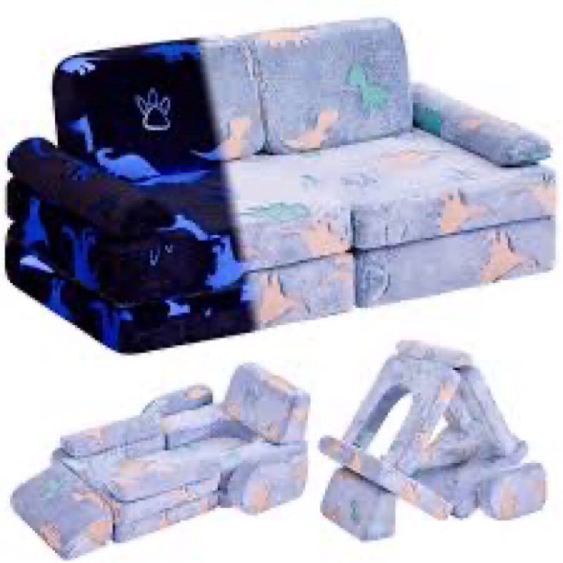 IFNOW Modular Kids Play Couch,Toddler Couch Kids Sofa,Child Sectional Sofa,Bedroom and Playroom Furn