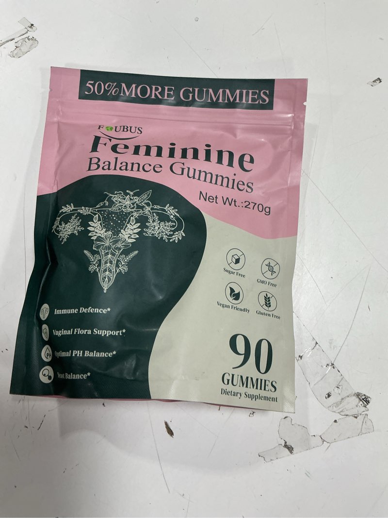 Condition photo showing New/Like New for Exp/10/08/2027)Vital Source Premium Feminine Balance Gummies Pineapple Vaginal Probiotic-for Women’s pH Balanced+Vitamin C for Immune Support- Hawaiian Pineapple Gummies- Vegan, Gluten-Free, 90 Gummies 45 Serving